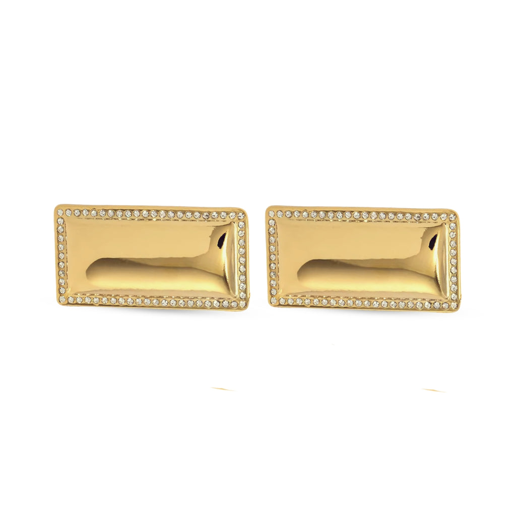 Gold Monet Crystal Rectangular Earrings – eljae